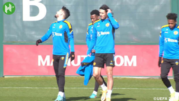 Manchester United's training ahead of Atletico Madrid clash